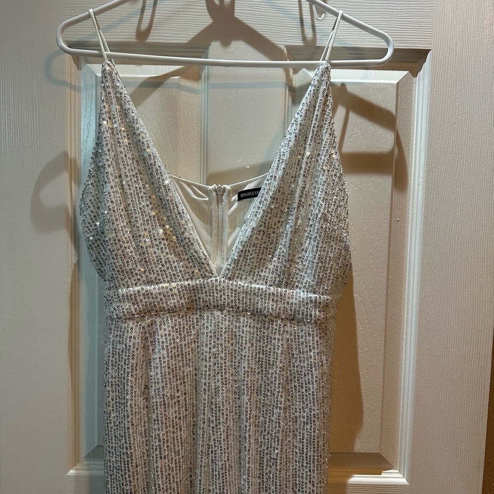 White Sequin Romper